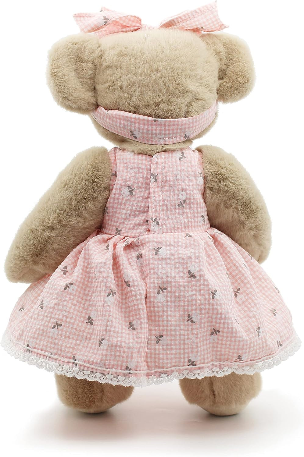 Jointed Teddy Bear Stuffed Animals Small Soft Plush Toy with Cloth (Pink Skirt 13Inch)