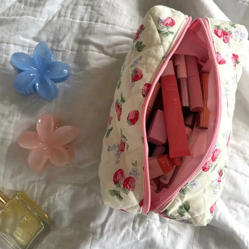 Sweet Strawberry makeup bag